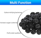 Segarty Aquarium Bio Balls, 1 inch Koi Pond Filter Media Bio Ball with Sponge for Aquarium Filter Canister Filter Biological Filtration for Freshwater Marine Fish Tank Sump (100 PCS with Mesh Bag)