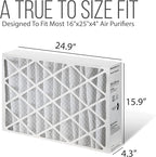 Furnace Filters 16x25x4 - HVAC Air Filter Replacement FC100A1029 Merv 11 with Homequip Easy Disposal Bag (2 Pack)