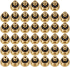 KUWAN 0.016" Orifice (0.4mm) Thread UNC 10/24 Brass Misting Nozzles Low Pressure Atomizing Misting Sprayer Water Hose Nozzle for Greenhouse, Landscaping, Outdoor Cooling Mister System (40PCS)