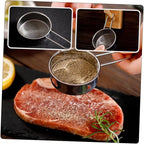 Luxshiny 2pcs Stainless Steel Flour Sieve with Hanging Ear Portable Rust Handheld Strainer for Baking Powdered Sugar Cocoa Almond Powder Kitchen Utensil for Home and Restaurant Use