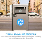 Zerodeko 12pcs Garbage Sorting Stickers for Trash Can Self-Adhesive Recycling Labels for Home Use Decals for Easy Waste Classification