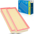 PHILTOP Engine air filter CA8768 2PC Replacement for Mercedes-Benz C-Class C230 C240 C320, E-Class E320 E550, CL500 CL550, G550 GL550, ML350 ML450, R350 R550, S400 S550 & More