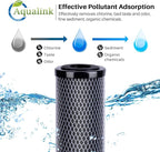 AQUALINK CTO10, 1 Micron 2.5" x 10" Whole House Carbon Water Filter Cartridge Replacement for Countertop Water Filter System, Dupont FXWTC, WFPFC8002,WFPFC9001, SCWH-5,WHEF-WHWC,AMZN-SCWH-5