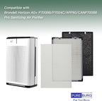 PUREBURG Replacement Filter Set Compatible with Brondell Pro Air Purifiers P700BB P7004C APP60 CANP700BB,H13 HEPA Activated Carbon Pre-Filters Air Clean