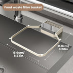 Sink Food Strainer, Suction Cup Drain Basket, Easy Filter with Mesh Bags, Practical Kitchen Waste Tool, Minimal Foldable Design, Scrap Catcher for Disposal