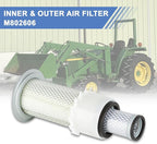 M802606 AF3036 Outer Inner CH12881 UC11955 Air Filter fits for Donaldson P814723 Compatible with Fleet Guard AF4758KM Compatible with John Deere Tractor 870 770 790 970 1070 1050