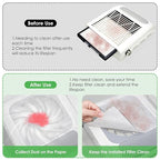 300 Sheets Nail Dust Collector Filter Paper: Disposable Dust Vacuum Filter for Most Nail Dust Fan Extractor Machine, Dust Cleaner Replacement Filter Paper Nail Tech Supplies Accessories for Home Salon