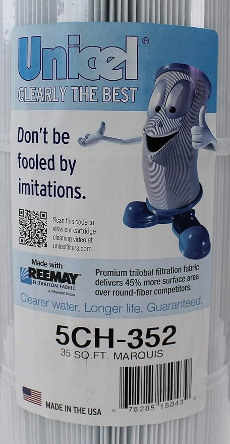 Unicel 5CH-352 35 Square Foot Media Replacement Hot Tub Spa Filter Cartridge with 151 Pleats (10 Pack)