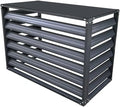 Outdoor Privacy Screen, Metal Air Conditioner Fence Cover with 4 Panels, Outdoor Trash Can Pool Equipment Enclosure Panels (Gray 1.5p)