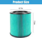 MZY LLC 2 Pack 17912 & 9-17912 Replacement Filter Compatible for Craftsman Shop Vac 5 to 32 Gallon, 3-Layer Pleated 9-17907 Wet/Dry Fine Dust Filter, Part # 17912 & 9-17912