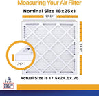 Filter King 18x25x1 Air Filter | 6-PACK | MERV 13 HVAC Pleated A/C Furnace Filters | MADE IN USA | Actual Size: 17.5 x 24.5 x .75"