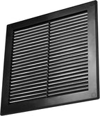 Vent Systems 8" x 8" Inch (Opening Dimensions) - Pack of 50 - Plastic Black Soffit Vent Cover - Flat Square Air Vent Grille - Air Vent Deflector - HVAC 10" x 10" Inch (Overall Dimensions)