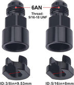 EVIL ENERGY 6AN Male to 3/8" & 5/16" Quick-Disconnect Female EFI Fuel Rail Fitting Aluminum