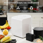 Airthereal R500 Electric Kitchen Composter with SHARKSDEN Tri-Blade | Turns Food Scraps into Dry Fertilizer in 4 Hours | Odorless Countertop Waste Recycler, 2.5L, Dishwasher Safe (Glossy Pearl White)