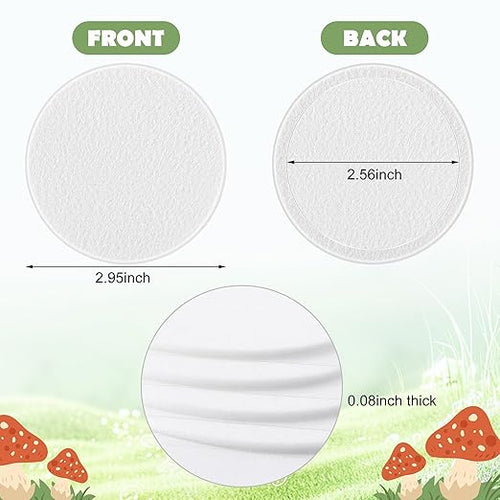 24 Pcs 2.5" Monotub Adhesive Filter Disks-2MM Thick Monotub Filter Discs-Monotub Filters for Mushroom Growing Supplies Filter Pad Replacements