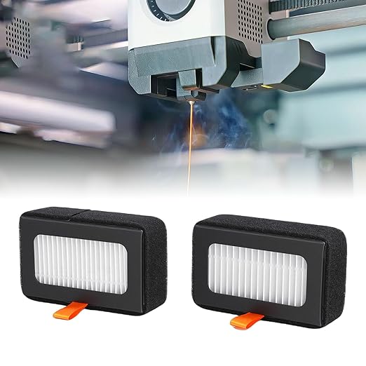 Yunseity 3D Printer Air Filter, High Efficiency Particulate Air 13 and Activated Carbon Layers, Captures 99.95% Nanoparticles HCHO VOCs Odors, with Dual Filtration, for Lab X1 P1S
