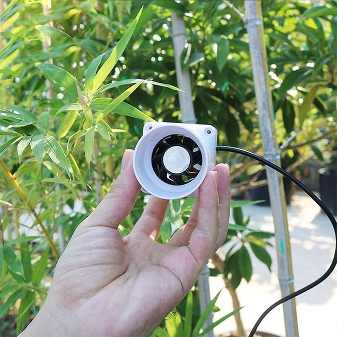 2“ Inline Duct Fan 12V 22 Cfm HVAC Quiet Exhaust Blower Small Ventilation Fan for Grow Tent Basements, Kitchens, Attics (Color : White, Size : Adjustable Speed)