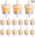 15PCS 1/4" 6mm-7mm Gas Inline Fuel Filter, with magnet, Fit for ATV Scooter Moped Go Kart Dirt Bikes Snowblower Motorcycle Lawnmower Taotao Small Tractors Snowmobiles Garden Tillers Generators