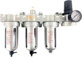 1/2" NPT MID FLOW 4 Stages Filter Coalescing Desiccant Dryer Regulator System For Compressed Air Lines, Poly Bowls, Great For Paint Spray And Plasma Cutter (MANUAL DRAIN)
