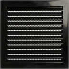 Repa Market 12" x 12" Inch (Inner Dimensions) Galvanized Steel Black Soffit Air Vent Cover - Louvered Square Gable Vent with Mesh Screen - Exhaust/Intake Ventilation Grill - Outdoor Metal Duct Grate