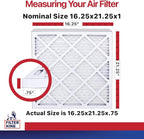 Filter King 16.25x21.25x1 Air Filter | 6-PACK | MERV 11 HVAC Pleated A/C Furnace Filters | MADE IN USA | Actual Size: 16.25 x 21.25 x .75"