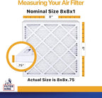Filter King 8x8x1 Air Filter | 12-PACK | MERV 13 HVAC Pleated A/C Furnace Filters | MADE IN USA | Actual Size: 08 x 08 x .75"