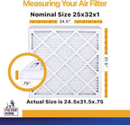 Filter King 25x32x1 Air Filter | 6-PACK | MERV 13 HVAC Pleated A/C Furnace Filters | MADE IN USA | Actual Size: 24.5 x 31.5 x .75"