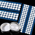 Zonon 384 Pieces Synthetic Filter Paper Stickers 20 mm 0.25 µm Filter Disc Adhesive Patch Stickers for Wide Mouth Mushroom Cultivation Mason Jar Lids