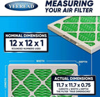 12x12x1 MERV 13 Air Filters, 6-Pack, Actual Size: 11.7" x 11.7" x 0.75", Pleated Design with Enhanced Filter Media for Superior Filtration,Perfect for HVAC, AC & Furnace Systems