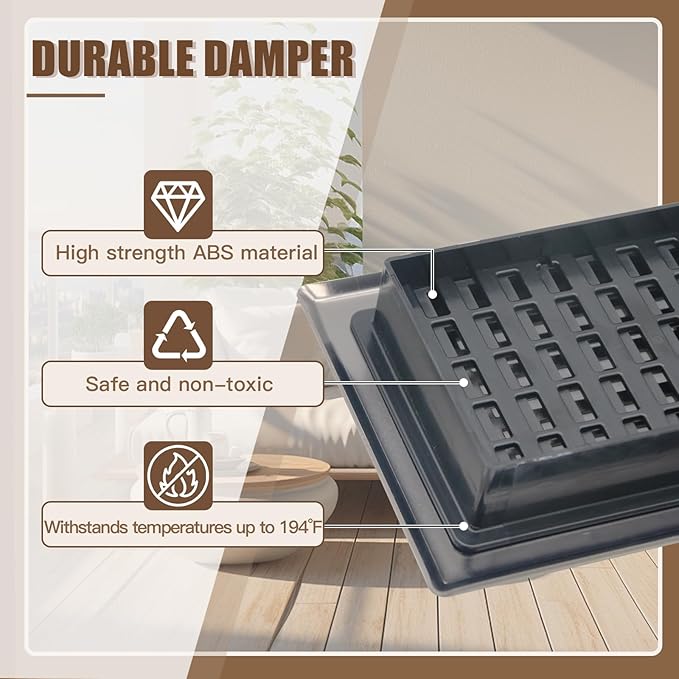 Floor Register AC Vents Brushed Nickel Color 4x10 Inch Air Vents Floor Vents Register Decorative Registers Grilles Air Vents for Floor Baseboard Register Vent