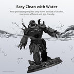 ANYCUBIC Water Washable 3D Printer Resin 2.0, 405nm High Precision UV-Curing 3D Resin, Low Shrinkage Standard Photopolymer Resin for 8K Capable LCD DLP 3D Printing (Pure Black + Black, 2000g)