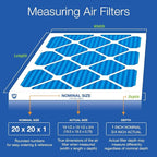 Nordic Pure 20x20x1 (Actual Size: 19 1/2 x 19 1/2 x 3/4) Pleated MERV 7 Air Filters 4 Pack