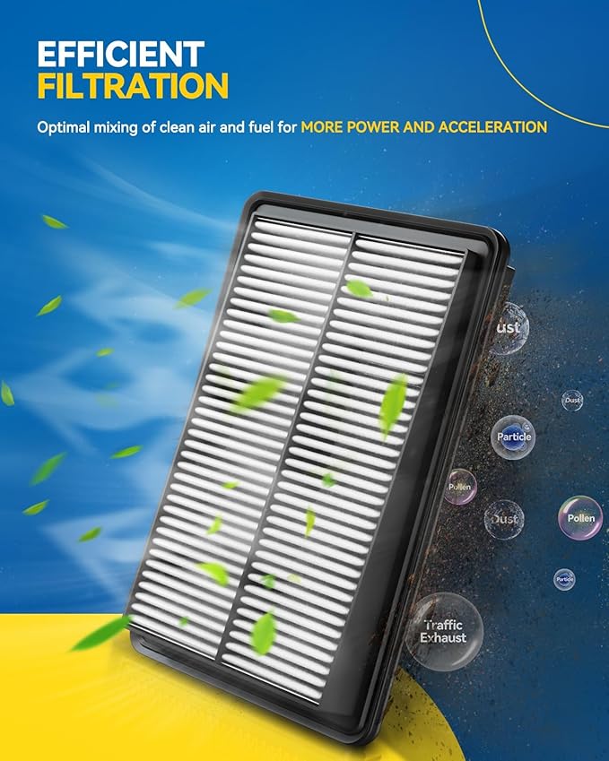 PHILTOP Engine Air Filter, Compatible with CA11858 Nissan Rogue 2014-2020, Rogue Sport 2017-2022, Improve Engine Performance Car Accessories
