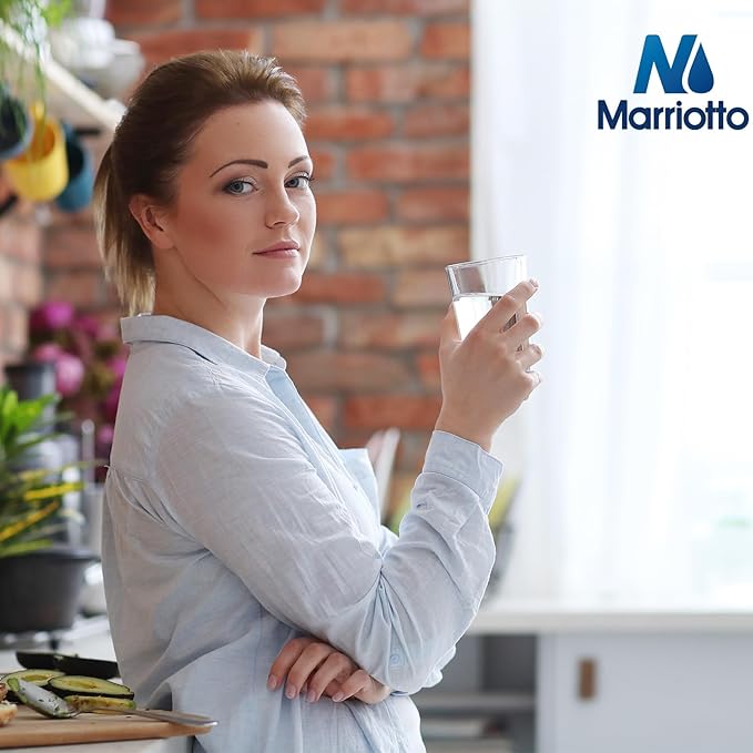 MARRIOTTO Smart Water Filters for Refrigerators NSF 42 Certified Cartridges Compatible with MWF, MWFA, MWFP, GWF, GWFA, 46-9991, HDX FMG-1, WFC1201, 4 Pack