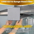 99010316 Range Hood Grease Filter - 11 1/4" x 11 3/4" Kitchen Mesh Hood Vent Filter, Replaceable Range Hood Filter for WA65AF, NTK7450000, 990721400, 990721400A (2 Pack)