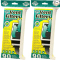 Vent Filters - Pack of 48 | Traps Dirt, Dust, Smoke, Pollen Size Particles | Provides Fresh, Filtered Air for Bathrooms, Bedrooms, Kitchen, Family Rooms.