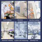FFU HEPA H14-Filter Laminar Flow Hood Updated FanFilter Unit（Include HEPA Filter）100/ISO Class 5 Cleanroom/Laboratory/Cleanroom/Mushroom Room, Laminar Air Flow Hood(22.6"x22.6"110V)
