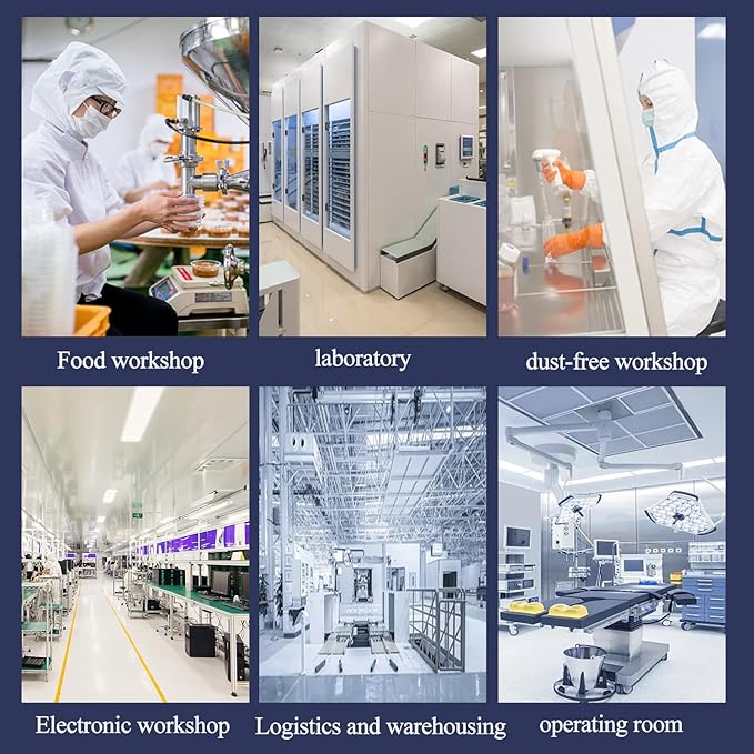 HEPA H14 Filtration Laminar Flow Hood（Include HEPA Filter）,FFU,Updated Fan Filter Unit, Laminar Air Flow Hood (22.6”x22.6”110V), 100/ISO Class 5 Cleanliness, for laboratories/clean rooms/Mushroom Room