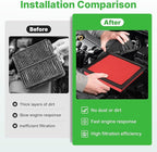 2PCS Engine Air Filter Fit for Subaru Ascent 19-26, Forester 19-24, Impreza 17-23, Crosstrek 18-22, Outback 20-25, WRX 22-26 (GAS Only) Air Filter Engine Filter Accessories# 16546AA16A CA12295