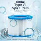 Type vi spa Filter and hot tub Filter Replacement Cartridge for Coleman hot tub Filters, for Inflatable hot tub Filter (12Pcs)