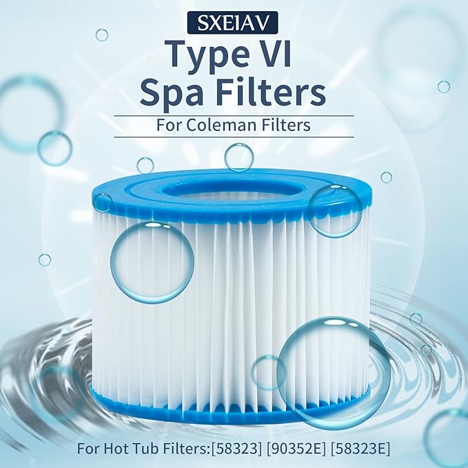Type vi spa Filter and hot tub Filter Replacement Cartridge for Coleman hot tub Filters, for Inflatable hot tub Filter (4 Pack)