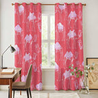 2 Panel Kitchen Cafe Curtains, Desert Camel Sunlight Filtering Nature Air Through, Home Decor Window Covering Tier Curtains for Living Room 80W x 84L inch Summer Sand Camel Animal Vintage Pink