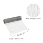 PATIKIL 40" L x 10" W Woven Wire Mesh, 14 Mesh 316L Stainless Steel Air Vent Filter Screen for Window Security Vent Cover Filtration Animals Fence