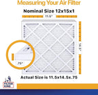 Filter King 12x15x1 Air Filter | 6-PACK | MERV 13 HVAC Pleated A/C Furnace Filters | MADE IN USA | Actual Size: 11.5 x 14.5 x .75"