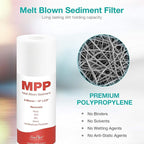 SimPure 5 Micron 10" x 2.5" Whole House Sediment Water Filter Cartridge Replacement for 10 inch RO Unit, Compatible GE FXUSC, Culligan P5, Aqua-Pure AP110, WFPFC5002, CFS110, WHKF-GD05, (Pack of 4)