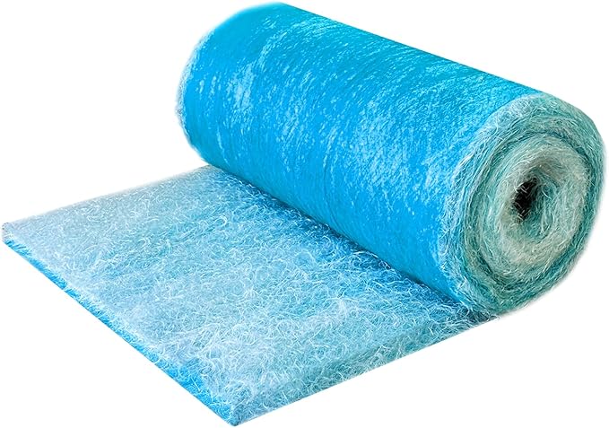 Fiberglass Paint Booth Filter Roll for Spray Booth 18-Gram Blue 200ft (30" x 200ft)