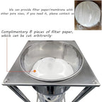 INTSUPERMAI 10L Buchner Funnel Filtering Kit, with 10L Vacuum Flask, Stainless Steel Frame, Negative Pressure Filtration, Lab Vacuum Suction Filter for Liquid-Liquid Extraction