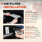 Engine & Upgrade Cabin Air Filter Kit Compatible with 2016-2022 Pilot 3.5L, 2017-2025 Ridgeline 3.5L, 2019-2025 Passport 3.5L, 2014-2020 MDX 3.5L, 2017-2020 MDX 3.0L, Replaces#80292SDAA01,172205J6A10