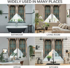 Turquoise Vintage Door Swag Valances for Windows, Countryside Barn Abstract Art Rod Pocket Kitchen Curtains Valance, Small Window Curtains Swag for Cafe Bathroom Living Room, 2 Panels, 36x36 inch