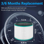 2 Pack Air Purifier Filter Replacement for Dyson HP01 HP02 DP01 DP02 Desk Air Purifiers, Funmit 360° Combi Glass HEPA Carbon Filter Fit for Dyson Pure Hot Cool Link Air Purifier, Part # 968125-03
